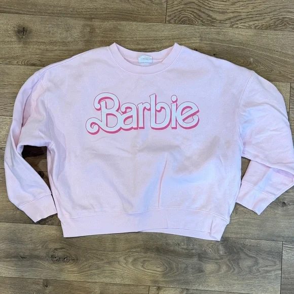 Barbie Light Pink Crewneck Top - Picture 1 of 6